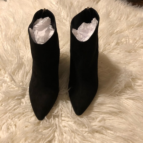 Ava & Aiden Black & Leopard Wedge Booties - Picture 9 of 14